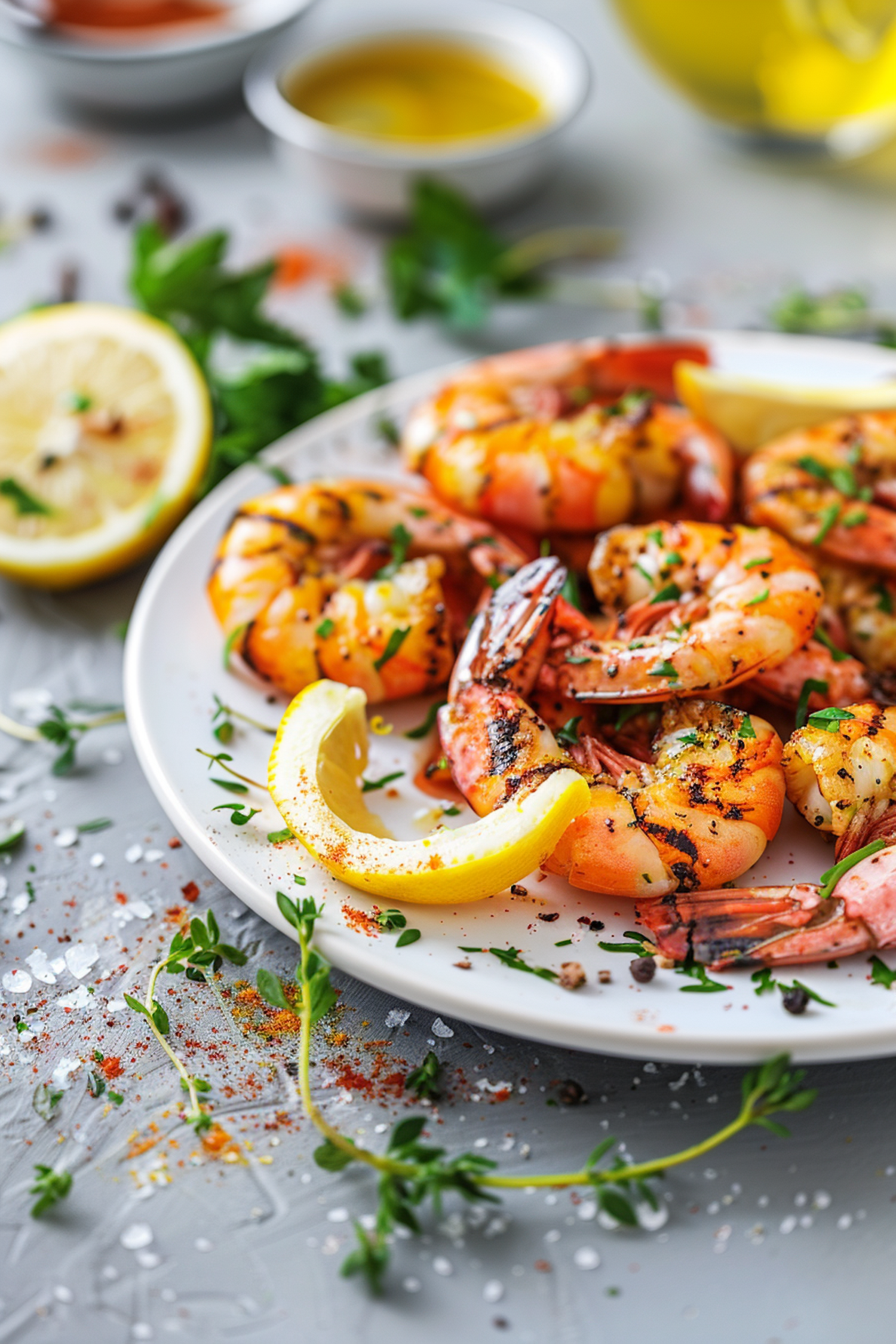 Grilled Prawns with Lemon and Herbs