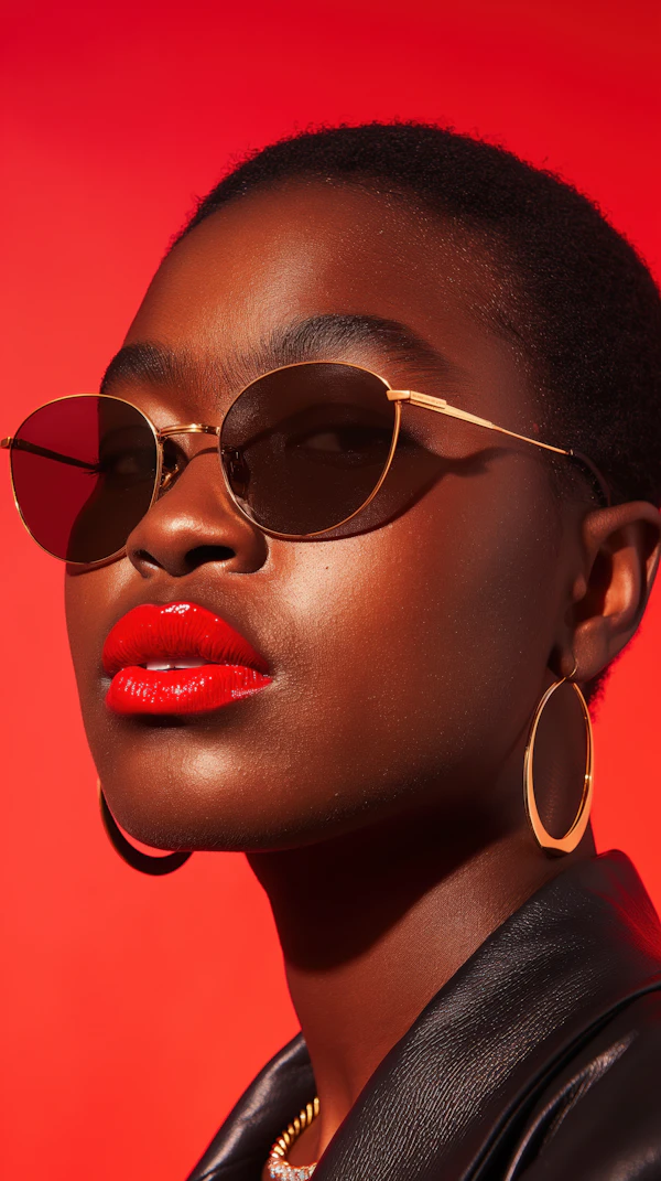 Bold Portrait in Red