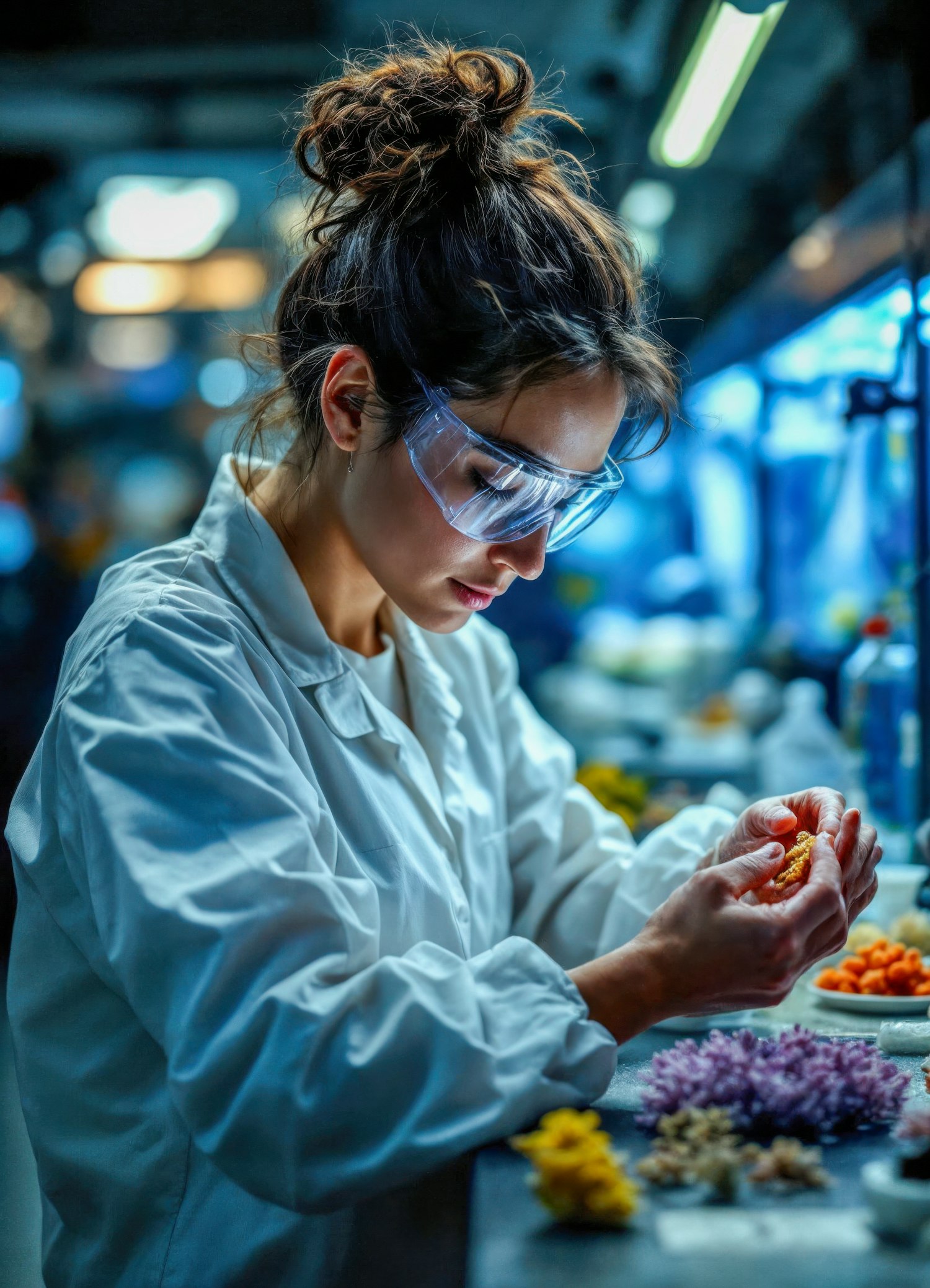 Marine Biologist in Laboratory