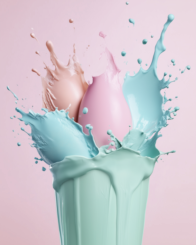 Pastel Liquid Splash