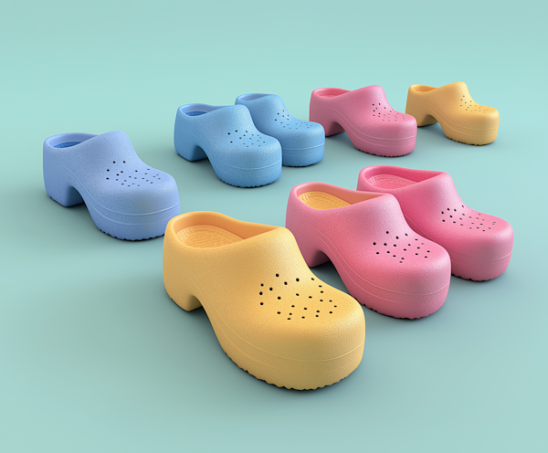 Colorful Array of Plastic Clogs