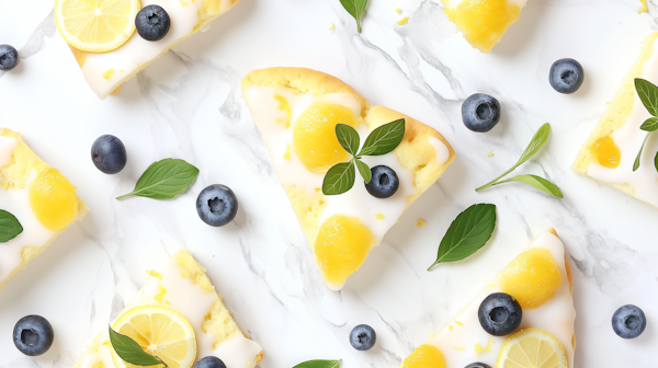 Lemon Cheesecake with Blueberries