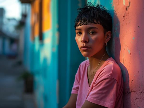 Urban Contemplation in Golden Light
