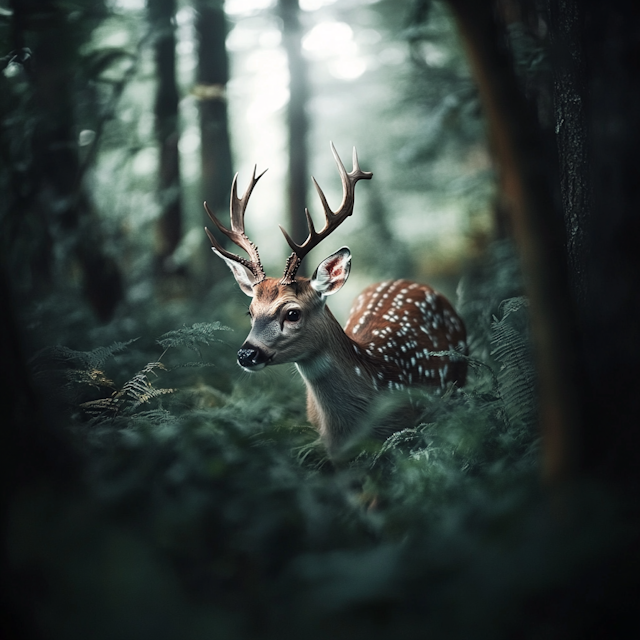 Majestic Deer in Forest