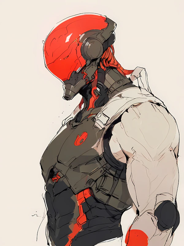 Futuristic Humanoid Figure