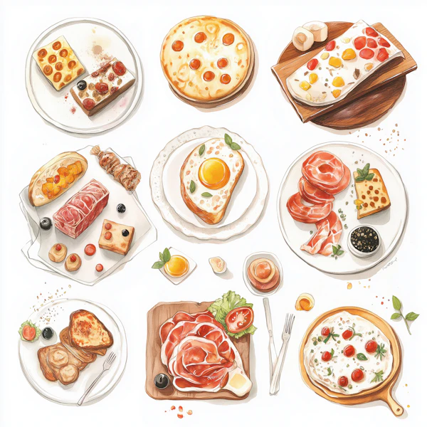 Breakfast Spread Art