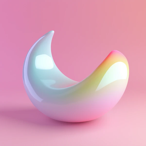 Glossy Crescent Object