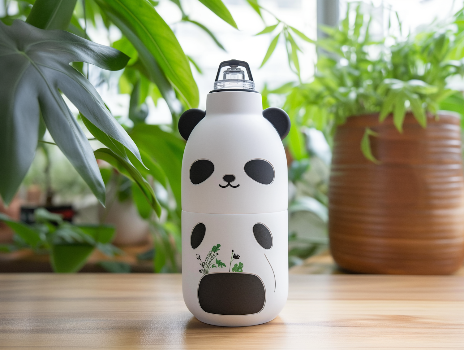 Panda-Themed Water Bottle