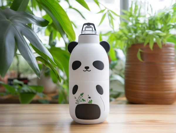 Panda-Themed Water Bottle