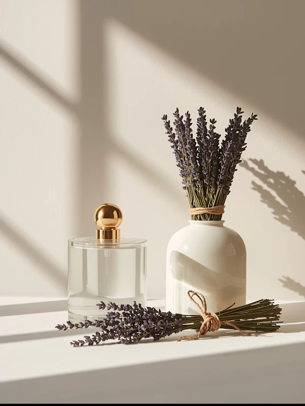 Minimalist Lavender Scene