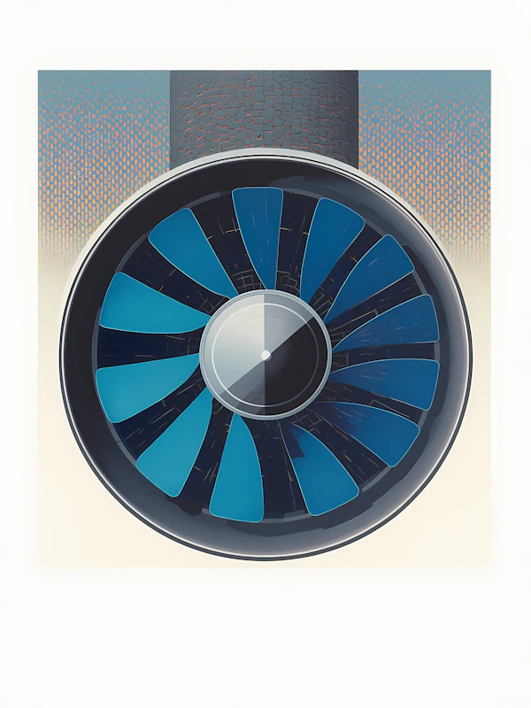Jet Engine Turbine Art