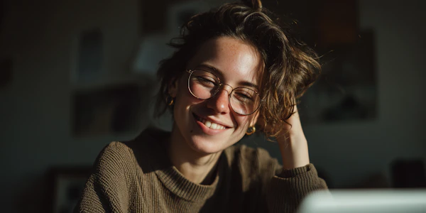 Smiling Woman Indoors