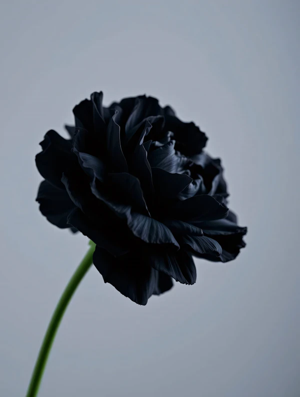 Black Flower Close-Up
