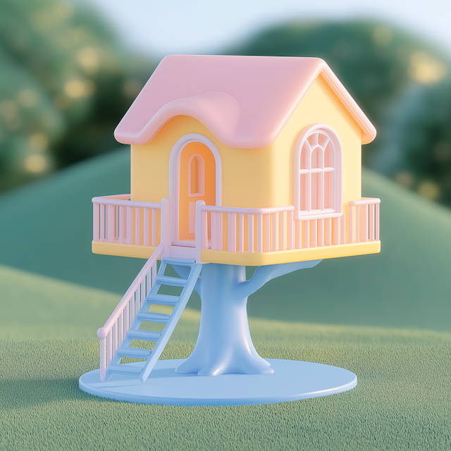 Whimsical Treehouse Model