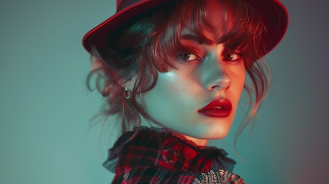 Woman in Red Baseball Cap