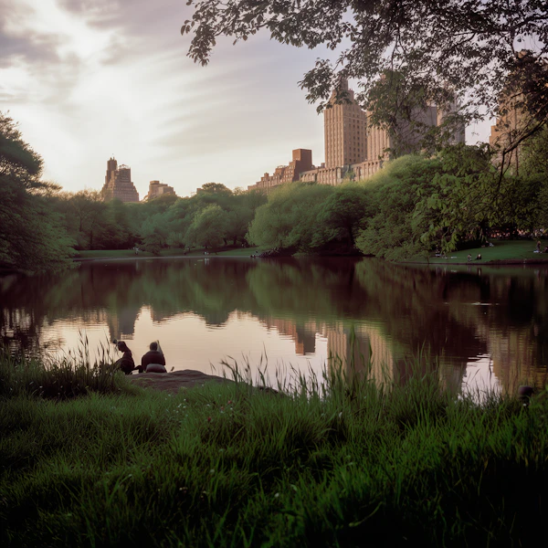 Serene Park Scene
