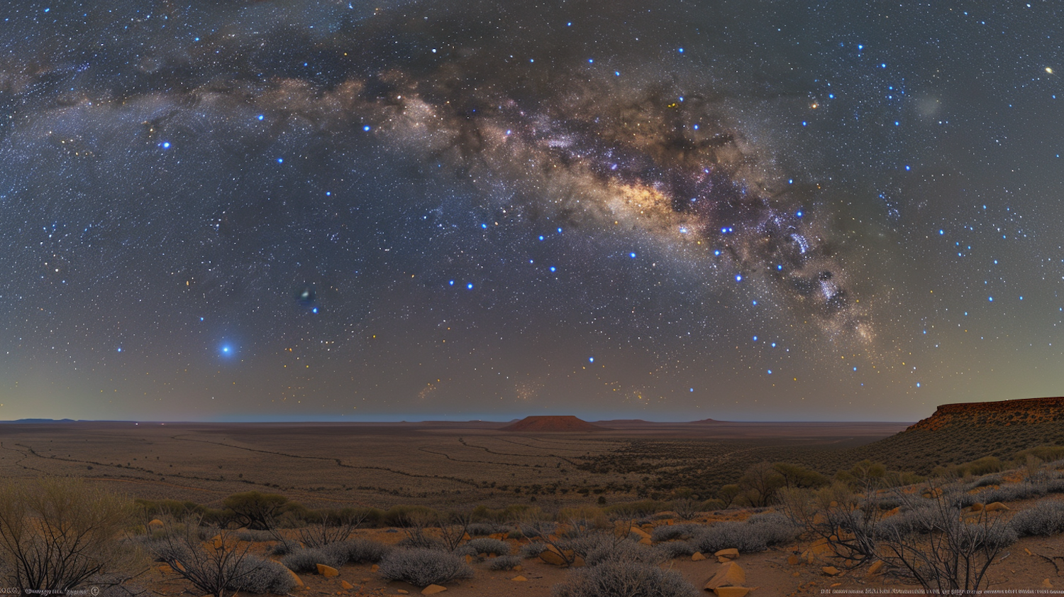 Milky Way Over Desert