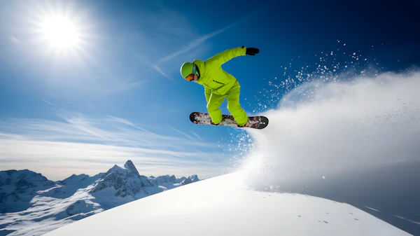 Snowboarder Mid-Air