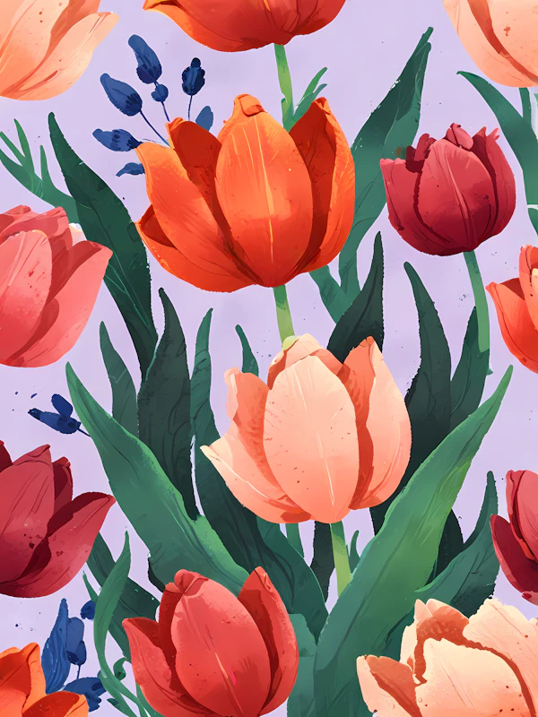 Vibrant Tulip Illustration