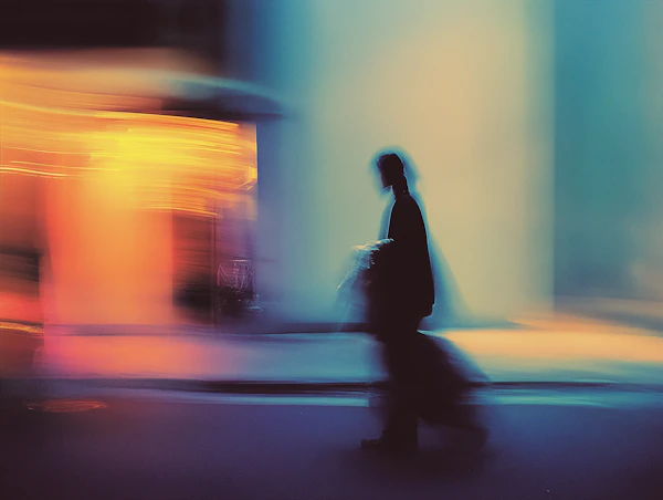 Blurred Night Walker