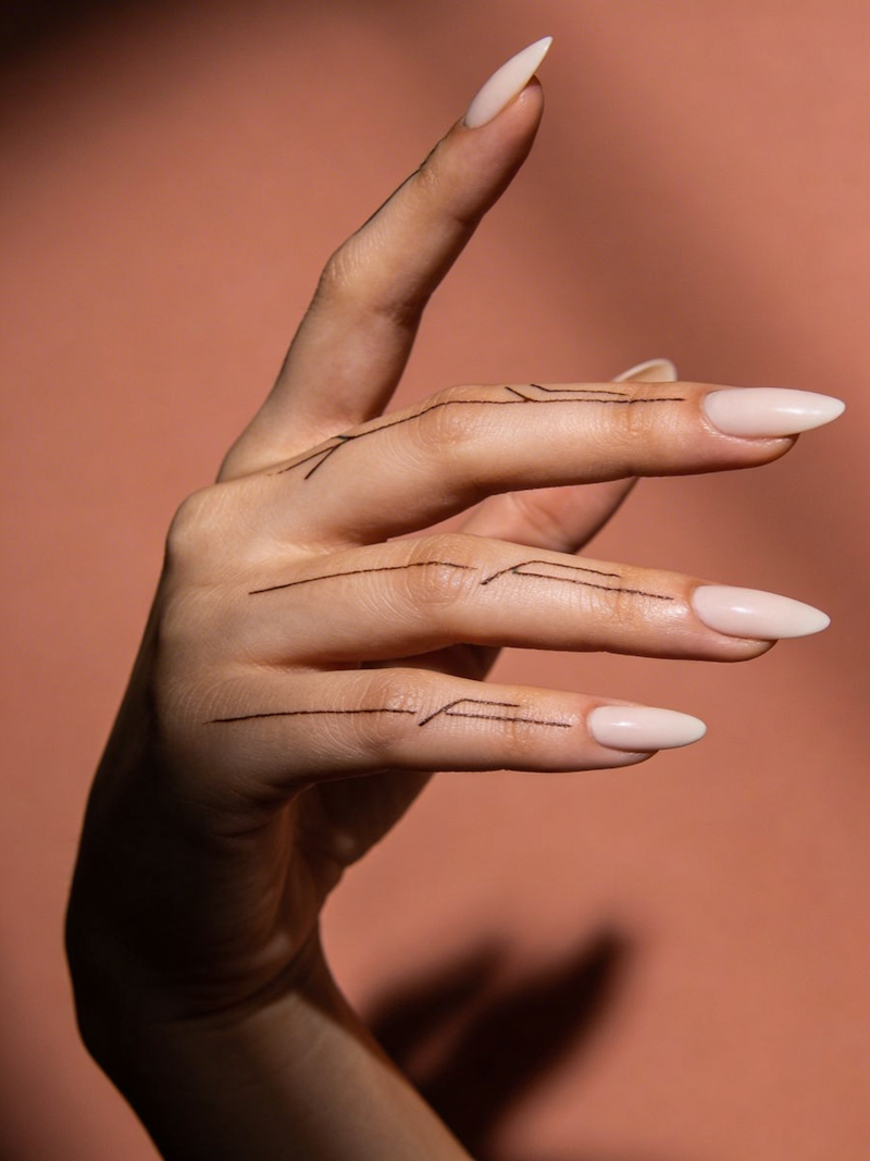 Long almond white nails