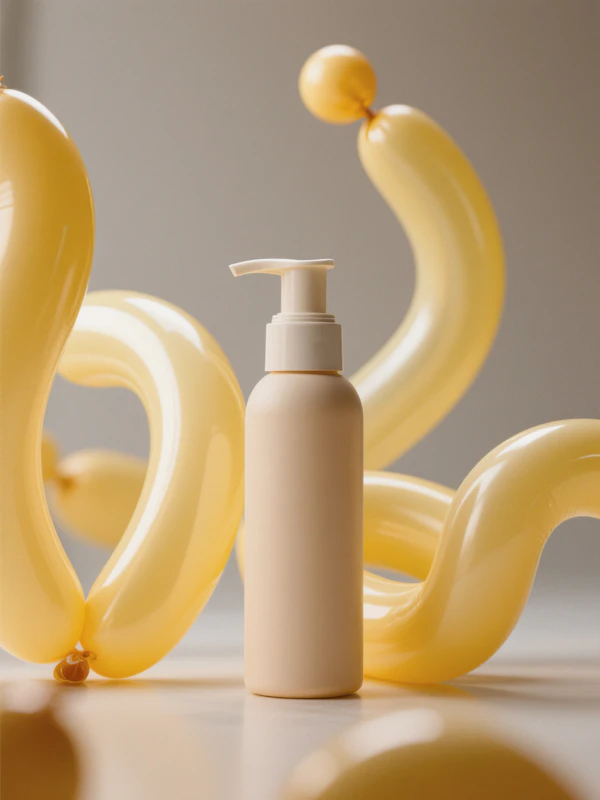 Beige Pump Bottle Scene