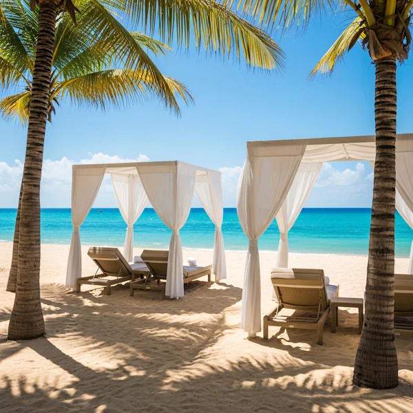 Tropical Beach Cabanas