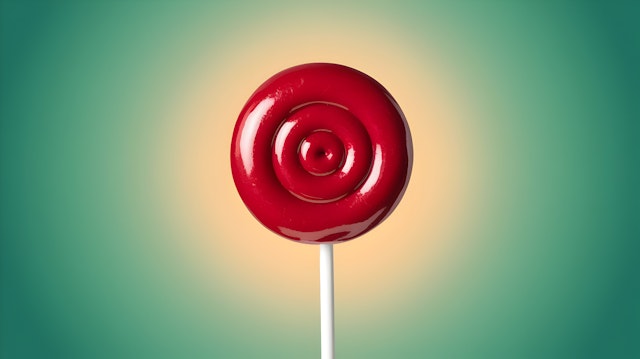 Glossy Red Lollipop