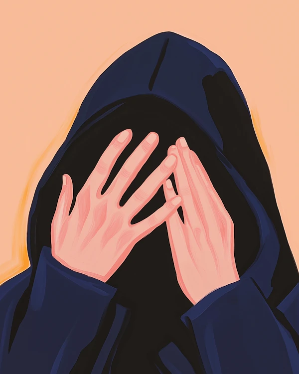 Hooded Figure with Concealed Face