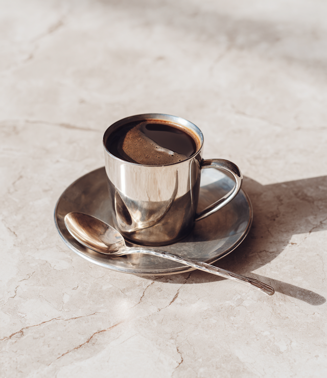 Metallic Coffee Setup