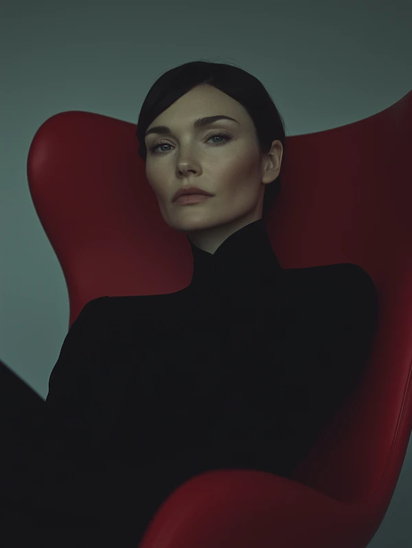 Woman in Red Chair