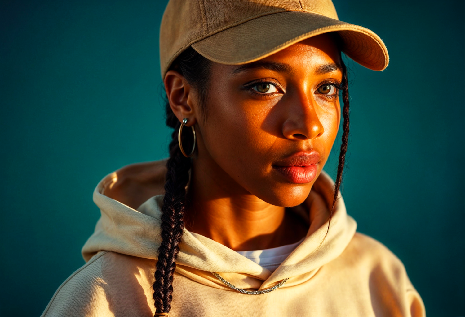 Contemplative Portrait in Warm Light