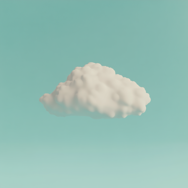 Serene Cloud on Teal