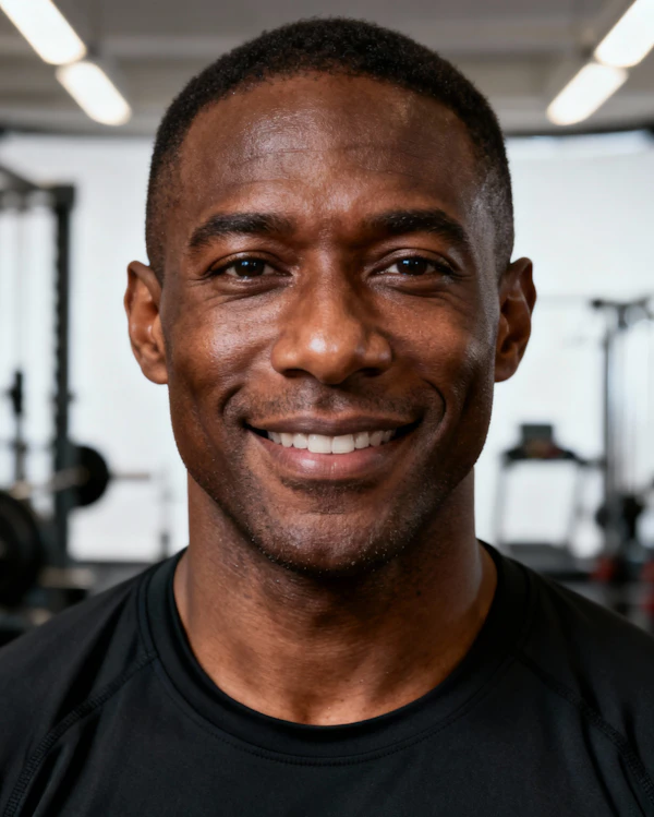 Smiling Gym Enthusiast