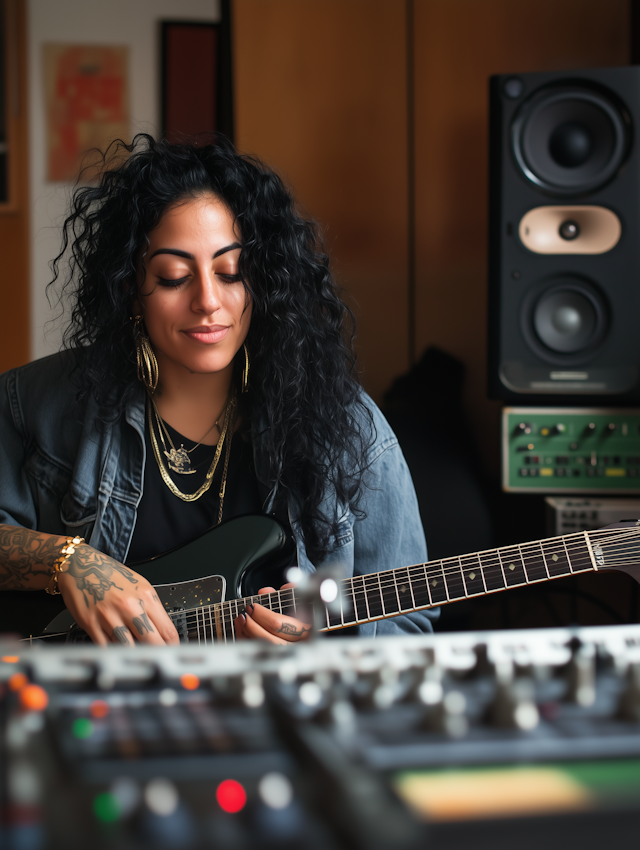 Guitarist in Studio