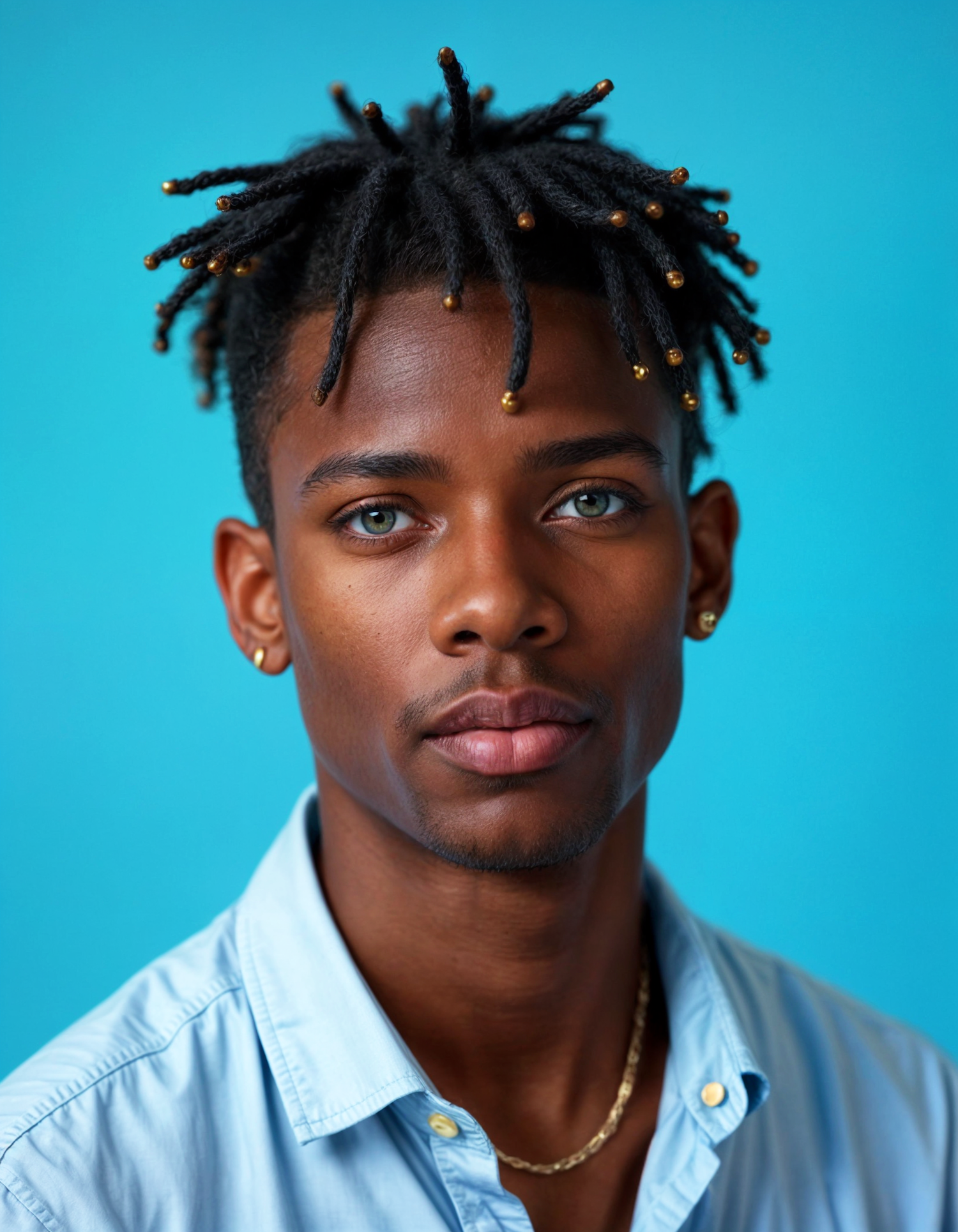 Portrait of a Young Man with Dreadlocks