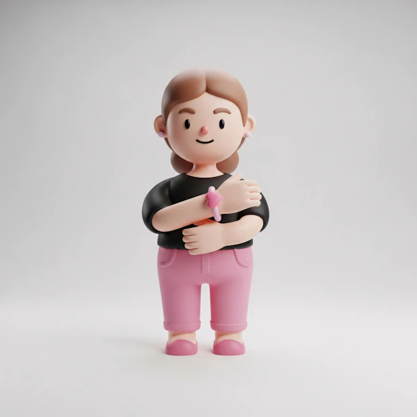 Cheerful 3D Character