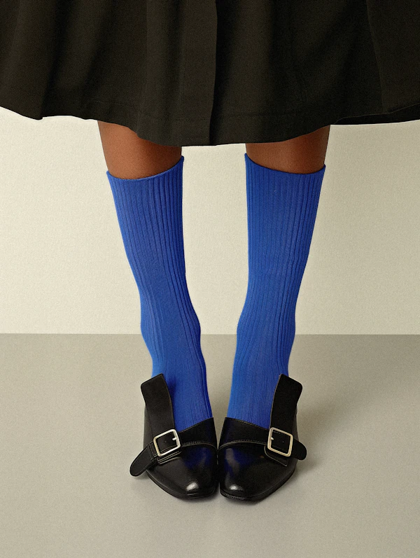 Blue Socks & Buckled Shoes
