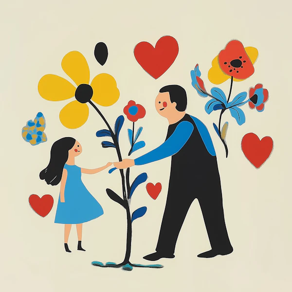Whimsical Floral Interaction