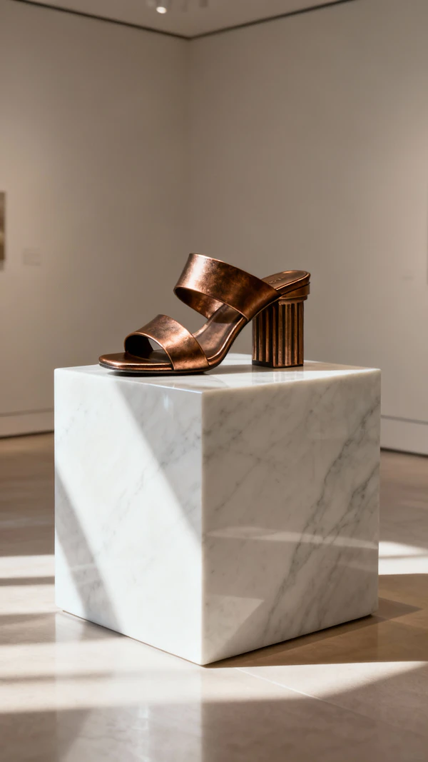 Bronze Heeled Sandal
