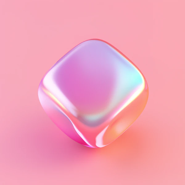 Glossy Iridescent Cube
