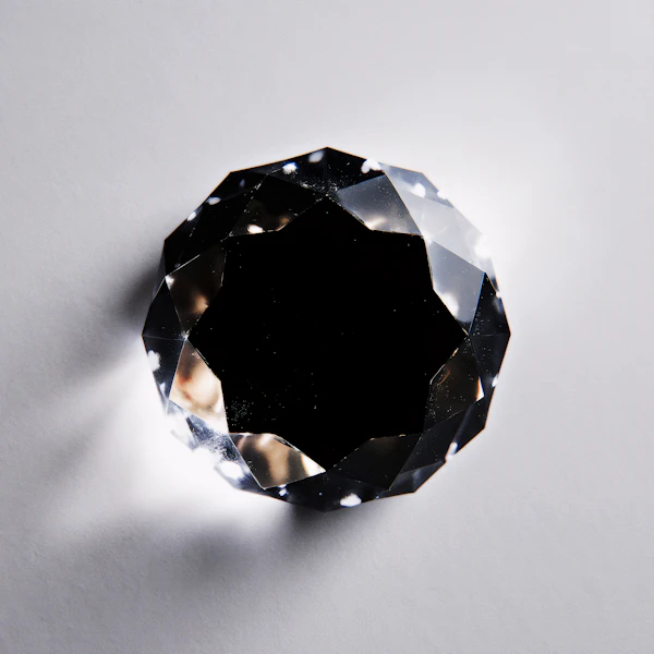 Faceted Black Gemstone