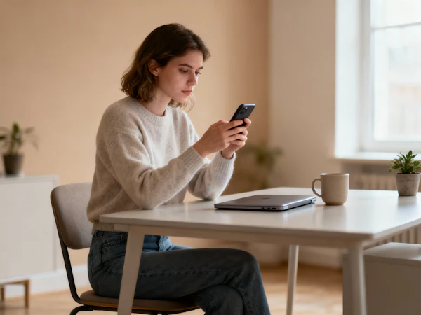 Focused Woman at Desk