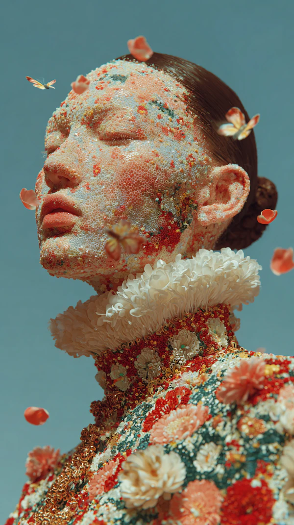 Floral Mosaic Portrait
