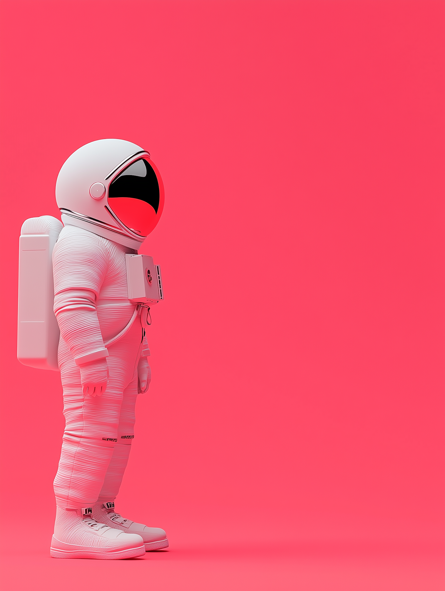 Futuristic Astronaut in Pink