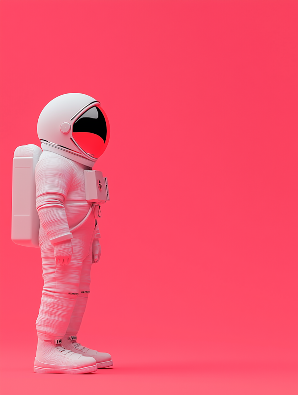 Futuristic Astronaut in Pink