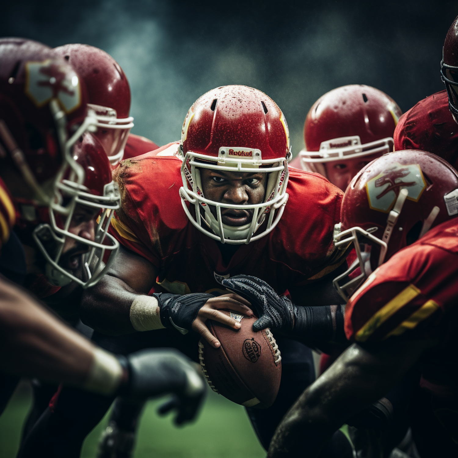 Quarterback's Focused Anticipation