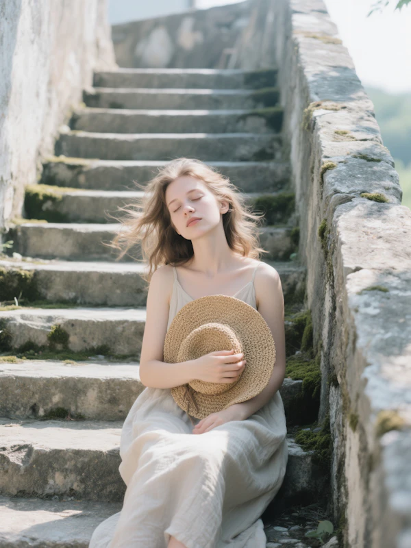 Serene Woman Outdoors
