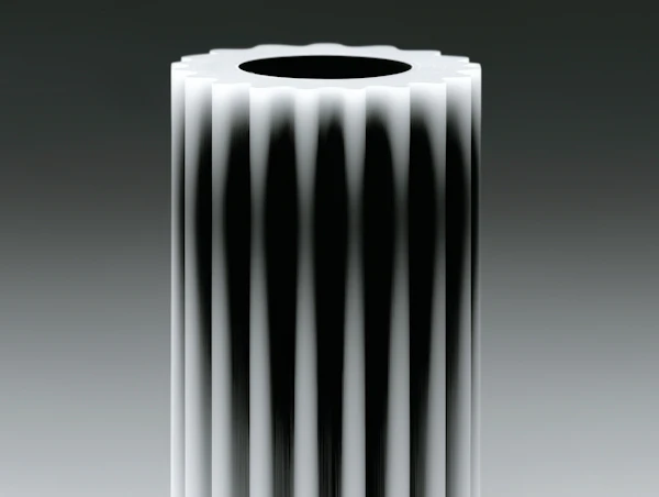 Grayscale Fluted Object