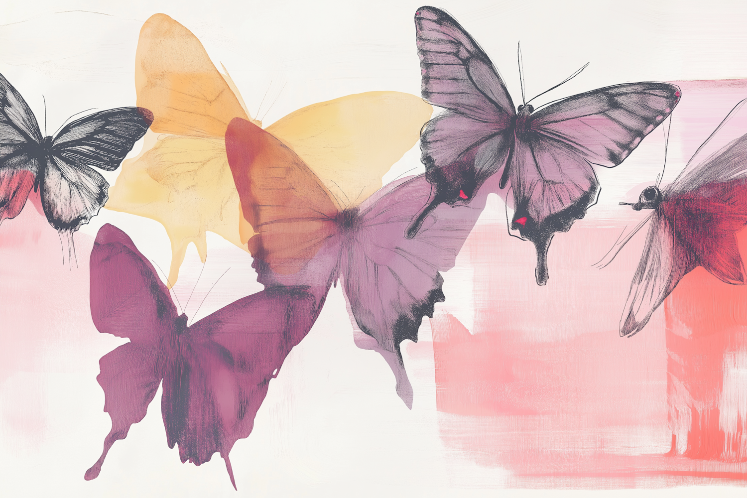 Artistic Butterflies Illustration